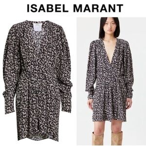 Isabel Marant Étoile Arone Dress | Cream/Black Print | NWT | FR 34